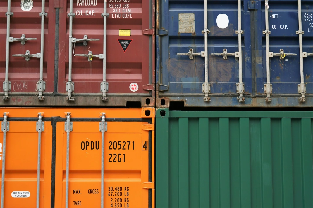several cargo containers